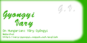gyongyi vary business card