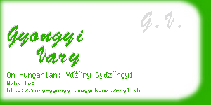 gyongyi vary business card